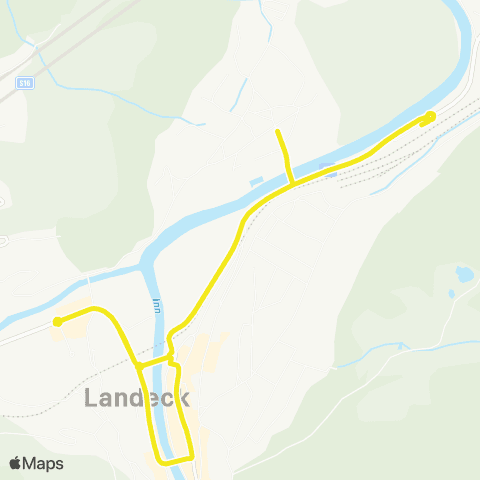 Verkehrsverbund Tirol Landeck Bahnhof - Perjen - Landeck Zentrum map