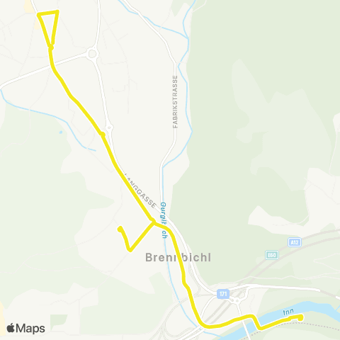 Verkehrsverbund Tirol Imst: Terminal Post - Imst-Pitztal Bahnhof map