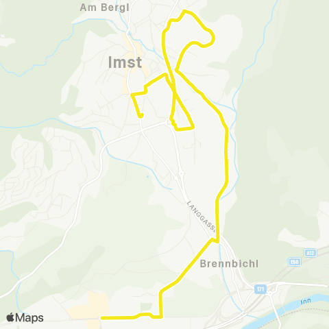 Verkehrsverbund Tirol Imst: Terminal Post - Am Raun - FMZ / Imst-Pitztal Bahnhof map