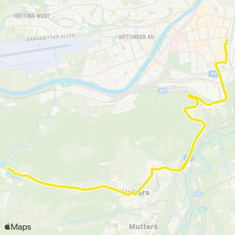 Verkehrsverbund Tirol Innsbruck - Natters map
