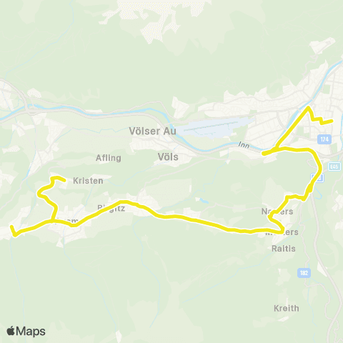 Verkehrsverbund Tirol Innsbruck - Natters - Götzens - Axams - Grinzens map