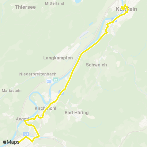 Verkehrsverbund Tirol Kufstein - Kirchbichl - Wörgl map