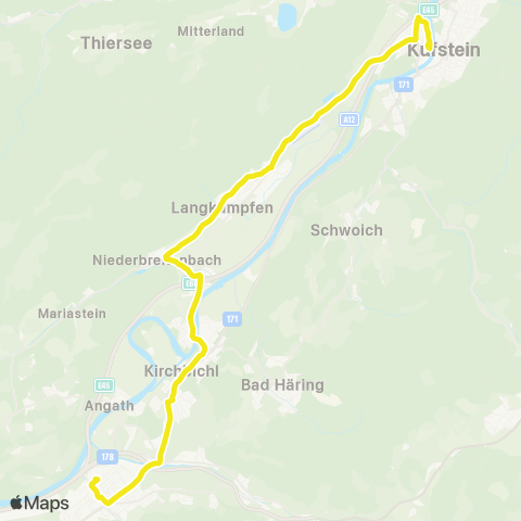 Verkehrsverbund Tirol Kufstein - Langkampfen - Niederbreitenbach - Kirchbichl - Wörgl map