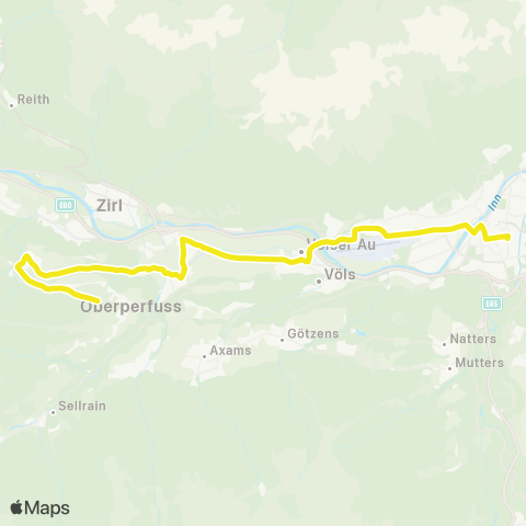 Verkehrsverbund Tirol Innsbruck - Völs - Kematen i. T. - Ranggen - Oberperfuss map