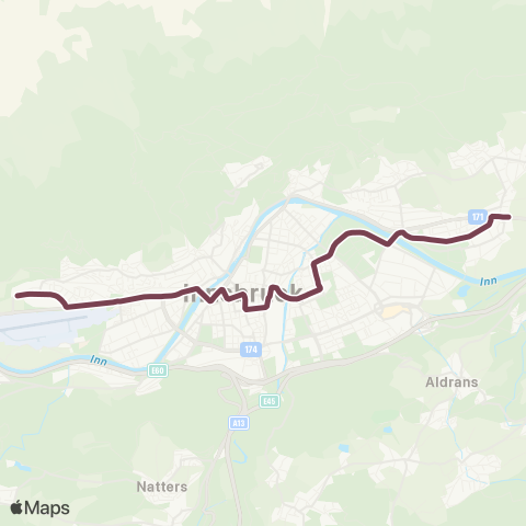 Verkehrsverbund Tirol Rum Bahnhof - Technik West map