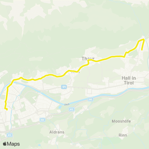 Verkehrsverbund Tirol Innsbruck - Arzl - Rum - Thaur - Absam - Eichat map