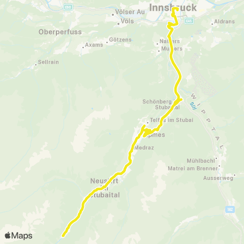 Verkehrsverbund Tirol IBK - Schönberg - Mieders - Telfes - Fulpmes - Neustift map