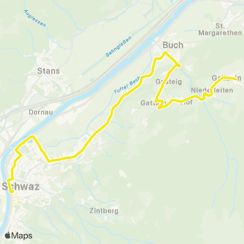 Verkehrsverbund Tirol Schwaz - Gallzein map