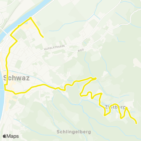 Verkehrsverbund Tirol Schwaz - Zintberg map