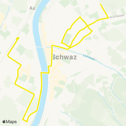 Verkehrsverbund Tirol Schwaz: Bahnhof - Dorf - Schulzentrum Ost map