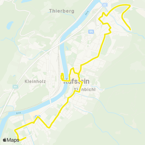 Verkehrsverbund Tirol Kufstein: Endach - Zentrum - Kaisertal map