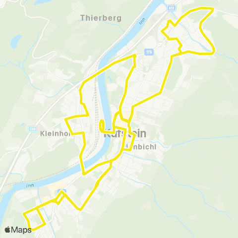 Verkehrsverbund Tirol Kufstein: Kaisertal - Zentrum - Endach - Zell - Feldgasse map