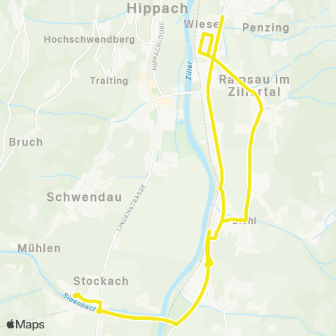 Verkehrsverbund Tirol H2 map