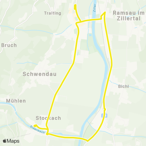 Verkehrsverbund Tirol H1 map