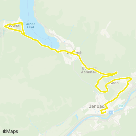 Verkehrsverbund Tirol Jenbach - Wiesing - Maurach a. A. - Pertisau map