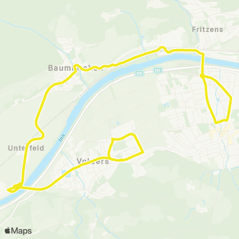 Verkehrsverbund Tirol Fritzens - Wattens - Volders - Baumkirchen map