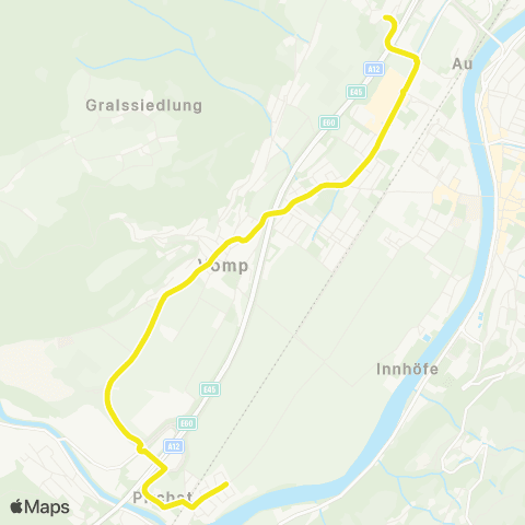 Verkehrsverbund Tirol Schülerbus Vomp - Fiecht map
