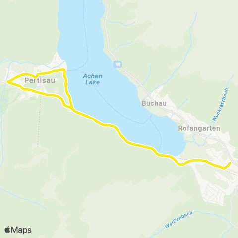 Verkehrsverbund Tirol Maurach - Pertisau map