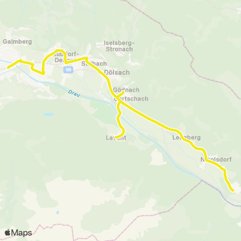Verkehrsverbund Tirol Lienz - Nußdorf - Debant - Dölsach - Lavant map