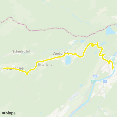 Verkehrsverbund Tirol Kufstein - Thiersee - Hinterthiersee map