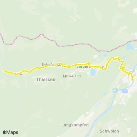 Verkehrsverbund Tirol Kufstein - Thiersee - Landl map
