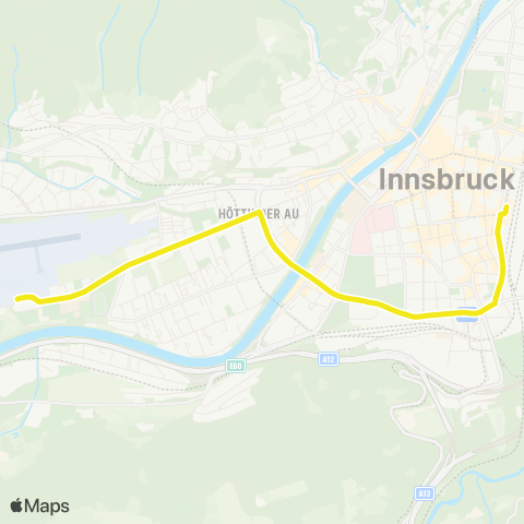 Verkehrsverbund Tirol Hauptbahnhof - Flughafen map