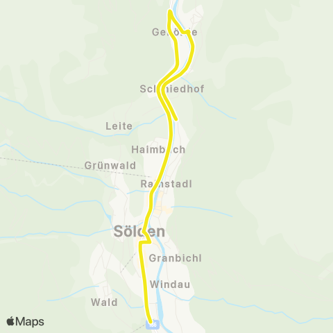 Verkehrsverbund Tirol Skibus: Nachtskilauf Sölden map