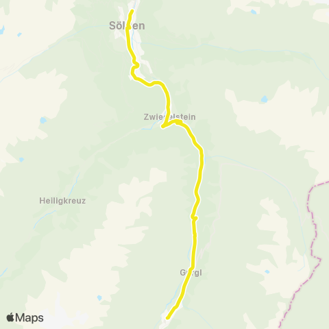 Verkehrsverbund Tirol Nachtskilauf Obergurgl map