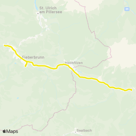 Verkehrsverbund Tirol Skibus TirolS map