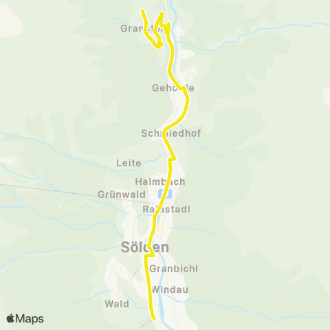 Verkehrsverbund Tirol Granstein - Giggijochbahn / Postamt map