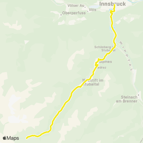 Verkehrsverbund Tirol IBK - Schönberg - Mieders - Telfes - Fulpmes - Neustift map