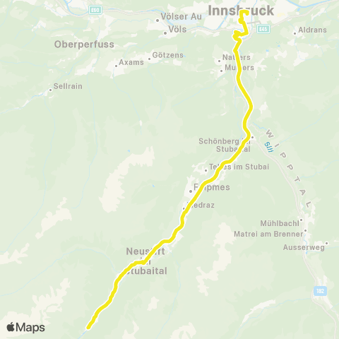 Verkehrsverbund Tirol Innsbruck - Mieders - Fulpmes - Neustift map