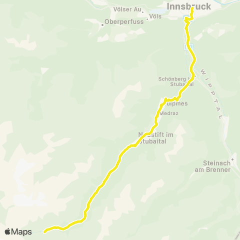 Verkehrsverbund Tirol IBK - Schönberg - Mieders - Telfes - Fulpmes - Neustift map