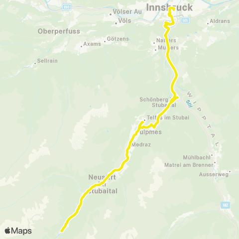 Verkehrsverbund Tirol IBK - Schönberg - Mieders - Telfes - Fulpmes - Neustift map