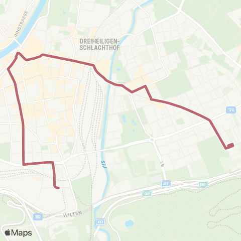 Verkehrsverbund Tirol Philippine-Welser-Straße - Anichstraße / Rathausgalerien map