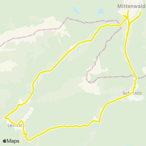 Verkehrsverbund Tirol Seefeld i. T. - Weidach - Oberleutasch map