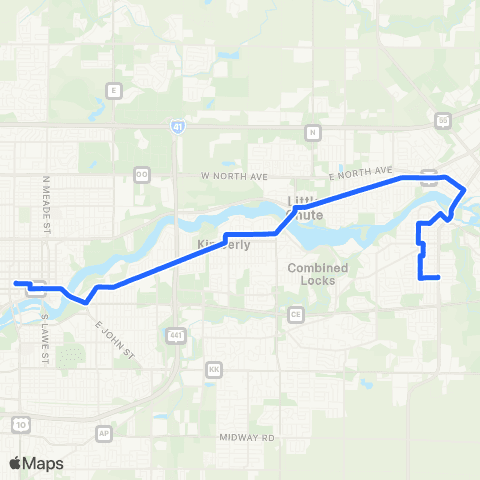 Valley Transit 20 - Heart of The Valley map