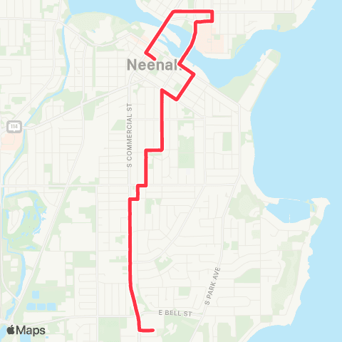 Valley Transit 31 - East Neenah map