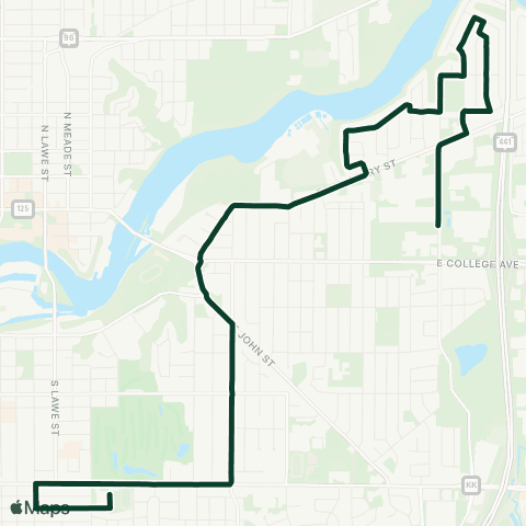 Valley Transit 85 PM - Madison Middle map