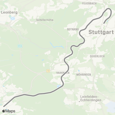 VVS Stuttgart - Böblingen map