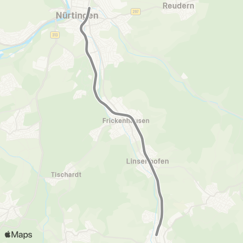 VVS Neuffen - Nürtingen (Tälesbahn) map