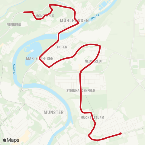 VVS Freiberg - Mühlhausen - Neugereut ( - Sommerrain) map