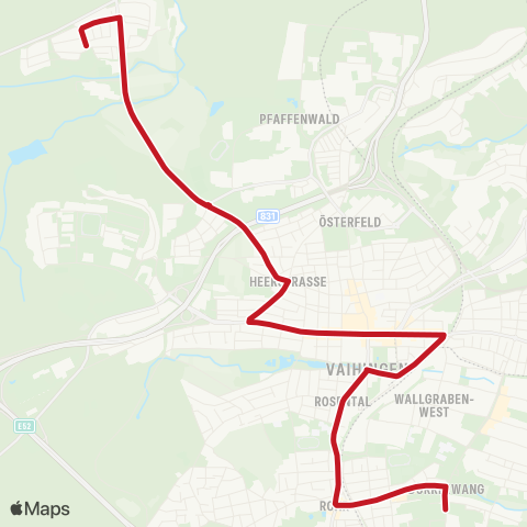 VVS Büsnau - Vaihingen - Dürrlewang map