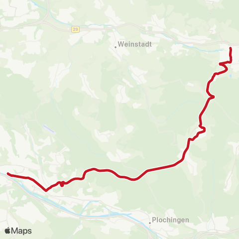 VVS Esslingen (N) ZOB - Baltmannsweiler - Hohengehren ( - Winterbach) map