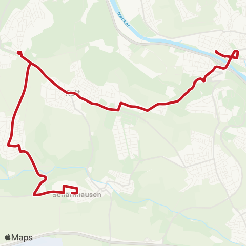 VVS Esslingen (N) - Ruit - Heumaden - Kemnat ( - Scharnhausen) map