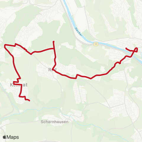 VVS Esslingen (N) - Ruit - Heumaden - Kemnat map