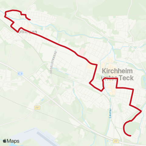 VVS Kirchheim (T) Altvaterweg - ZOB - Ötlingen map