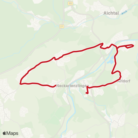 VVS Altdorf / Neckartailf. / Schlaitdorf / Häslach - N. Auwiesenschule map