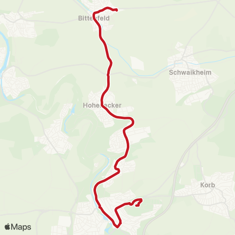 VVS Waiblingen - Neustadt - Hohenacker - Bittenfeld map