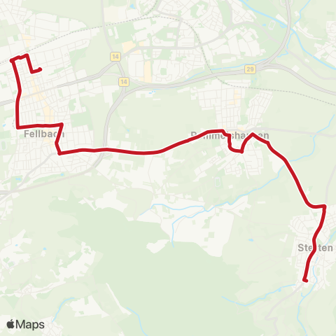 VVS Fellbach - Rommelshausen - Stetten i. R. map